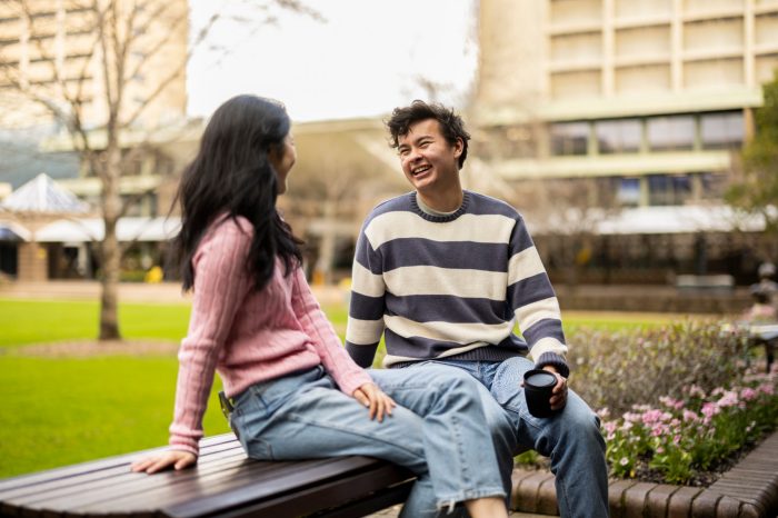 Students gathering at UNSW Sydney Kensington campus