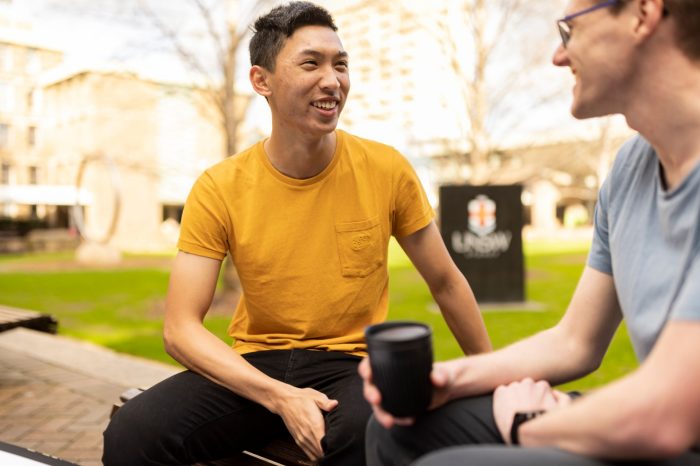 Students gathering at UNSW Sydney Kensington campus
