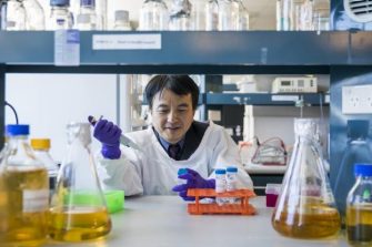 Research in lab at Microbiome Research Centre