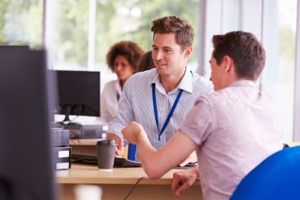 Photo of student services department providing advice