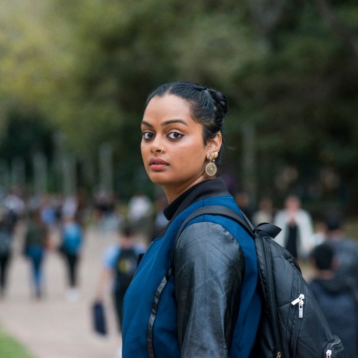 Female student on Kensington campus