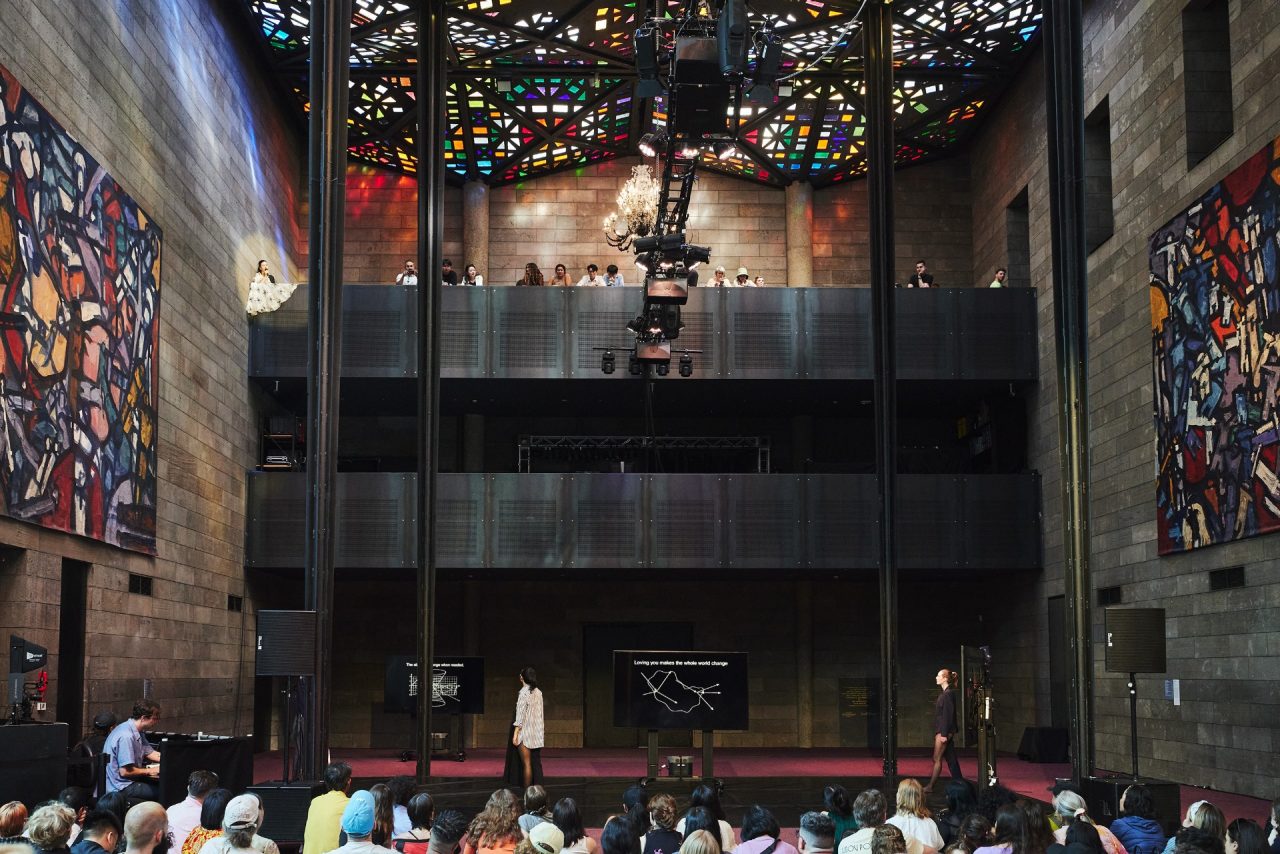 ‍Amrita Hepi, Liable, supported by Australia Council for the Arts, Create NSW, the Neilson Foundation and the Australian Government through the Australian Research Council as part of the research project Precarious Movements: Choreography and the Museum © National Gallery of Victoria. Photographer: Michael Pham.