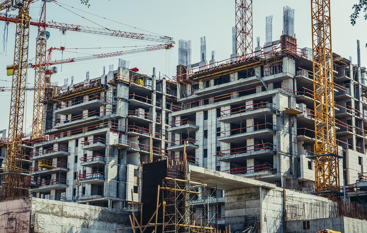 High rise apartment construction