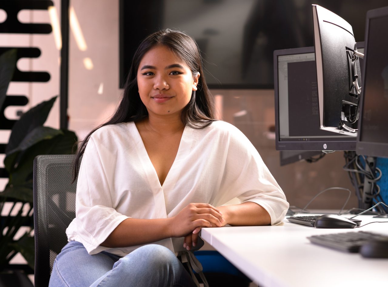 Jade Boreta
Computing and Cyber Security
Sitting at a computer in Cyber training room 2
Computer lab, technology
Building 13
Undergraduate Degree Student
