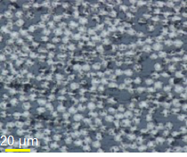 Absence of matrix cracks in toughened composite