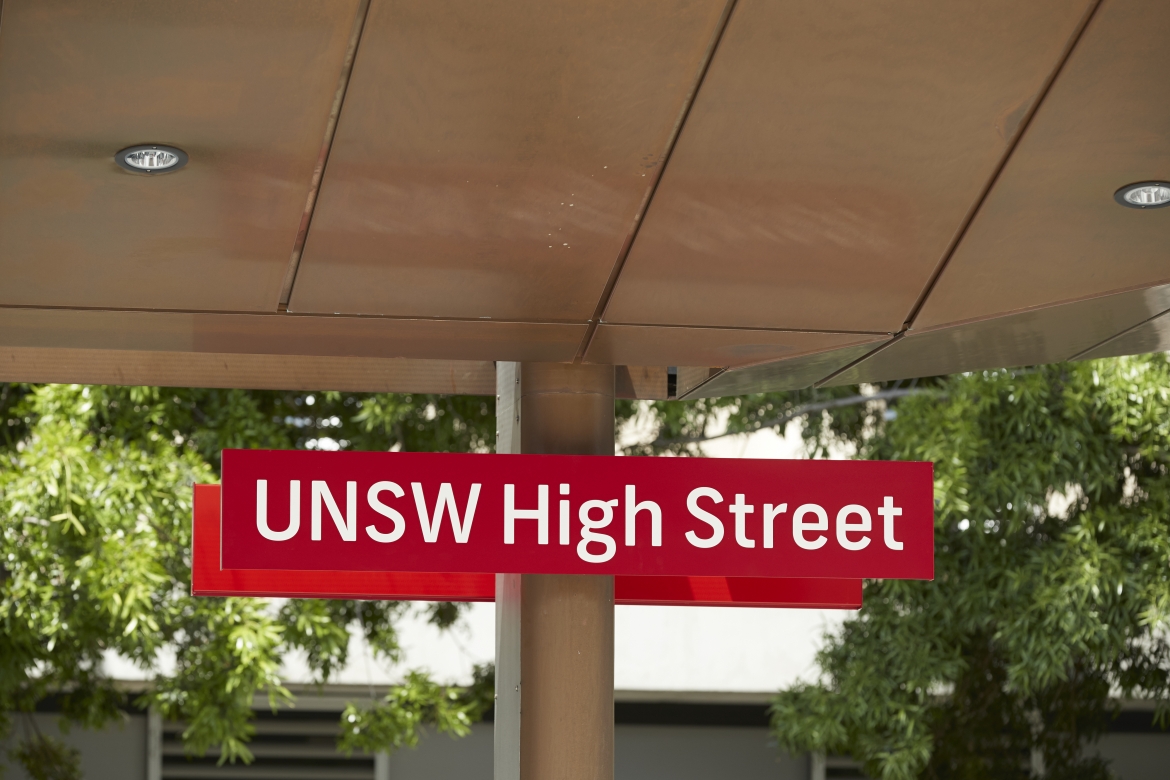 UNSW High Street light rail stop