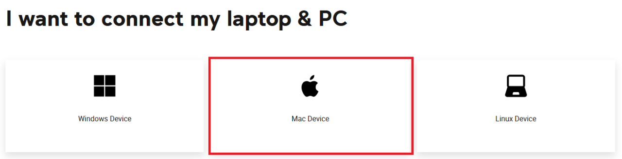 Step 2: select device mac