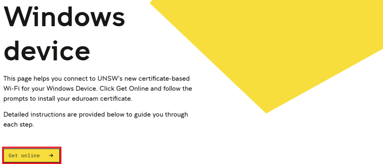 Step 3: get online windows