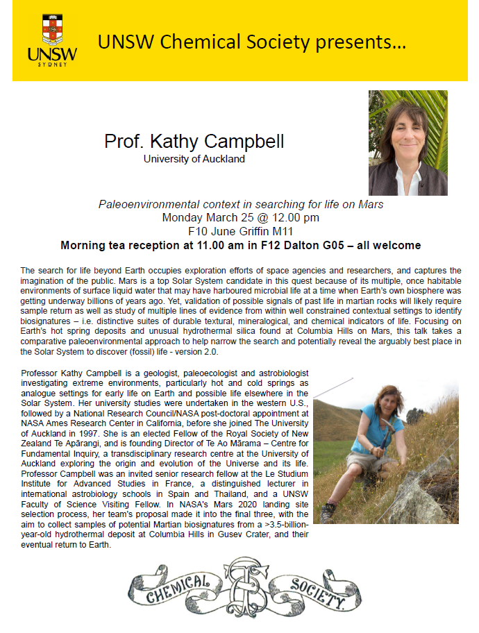 Prof. Kathy Campbell seminar