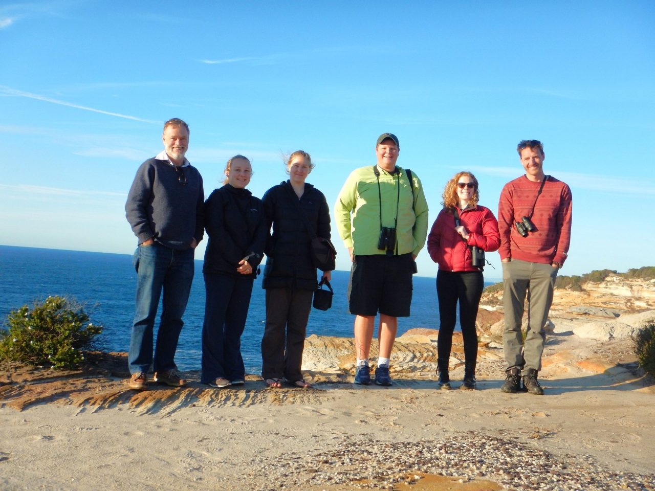 Dr Corey Callaghan and colleagues, birding