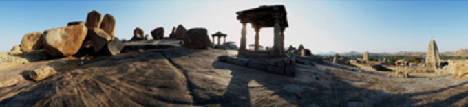 Hampi stereoscopic panorama.